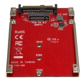 StarTech.com Tarjeta Adaptador PCI Express M.2 a U.2 SFF8639 para SSD NVMe M.2 - Conversor para SSD M.2 - Tarjeta Anfitrión para SSD M.2