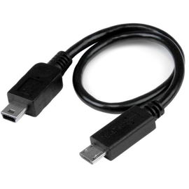 StarTech.com Cable USB OTG de 20cm - Cable Adaptador Micro USB a Mini USB - Macho a Macho StarTech.com Cable USB OTG de 20cm - Cable Adaptador Micro USB a Mini USB - Macho a Macho