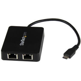StarTech.com Adaptador de Red USB-C con Dos Puertos Ethernet Gigabit y Puerto Adicional USB (Type-A) StarTech.com Adaptador de Red USB-C con Dos Puertos Ethernet Gigabit y Puerto Adicional USB (Type-A)