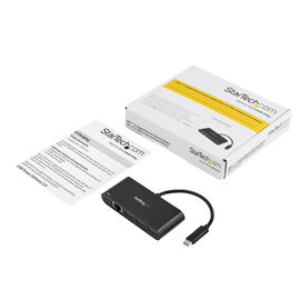 StarTech.com Adaptador Multipuertos USB-C de Red Ethernet con Hub de 3 Puertos USB 3.0 y Entrega de Potencia StarTech.com Adaptador Multipuertos USB-C de Red Ethernet con Hub de 3 Puertos USB 3.0 y Entrega de Potencia