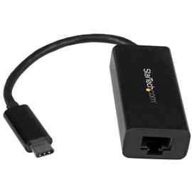 StarTech.com USB C to Gigabit Ethernet Adapter - Black - USB 3.1 to RJ45 LAN Network Adapter - USB Type C to Ethernet (US1GC30B) - Adaptador de red - USB-C - Gigabit Ethernet - negro - para P/N: HB30C3A1CFB, HB30C3A1CFS, TB33A1C