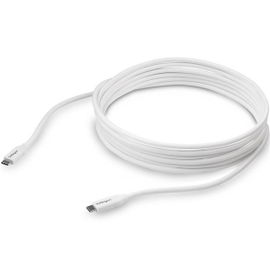 StarTech.com Cable 4m USB-C a USB-C con capacidad para Entrega de Alimentación de 5A - USB Tipo C - Cable de Carga USBC - USB 2.0 - Blanco