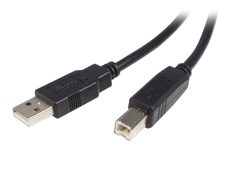 StarTech.com Cable USB de 2m para Impresora - USB A Macho a USB B Macho - Adaptador Negro StarTech.com Cable USB de 2m para Impresora - USB A Macho a USB B Macho - Adaptador Negro