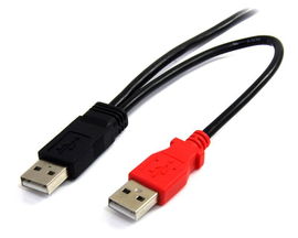StarTech.com Cable de 91cm USB en Y para Discos Duros Externos - 2x USB A Macho a 1x USB Mini B Macho
