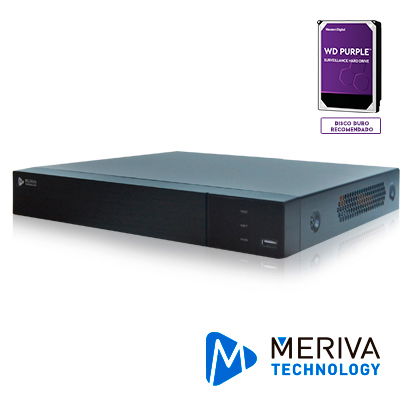 DVR H.265 12 CANALES 5MP HD PENTAHIBRIDO MERIVA TECHNOLOGY MSDV-6108 / 8CH BNC / 4CH IP / SALIDA BNC+VGA+HDMI SIMULTANEA / P2P-CLOUD N9000. TECNOLOGIAS AHD/TVI/CVI/960H/IP