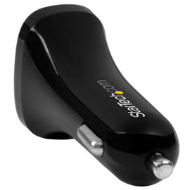 StarTech.com Cargador de Coche USB de Dos Puertos - 24W / 4,8A - Negro
