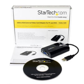 StarTech.com Adaptador de Vídeo Externo USB a VGA - Tarjeta Gráfica Externa Cable para Mac y PC - 1920x1200