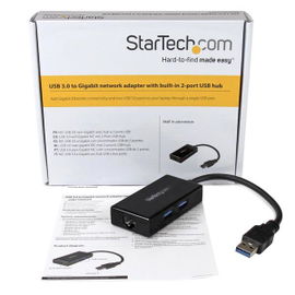 StarTech.com Adaptador de Red Ethernet Gigabit Externo USB 3.0 con Concentrador Incorporado de 2 Puertos USB StarTech.com Adaptador de Red Ethernet Gigabit Externo USB 3.0 con Concentrador Incorporado de 2 Puertos USB