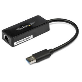 StarTech.com Adaptador Tarjeta de Red NIC Externa USB 3.0 de 1 Puerto Gigabit Ethernet RJ45 y Puerto USB - Negro StarTech.com Adaptador Tarjeta de Red NIC Externa USB 3.0 de 1 Puerto Gigabit Ethernet RJ45 y Puerto USB - Negro