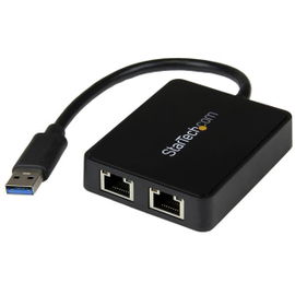 StarTech.com Adaptador Tarjeta de Red NIC Externa USB 3.0 2 Puertos Gigabit Ethernet RJ45 y Puerto USB StarTech.com Adaptador Tarjeta de Red NIC Externa USB 3.0 2 Puertos Gigabit Ethernet RJ45 y Puerto USB