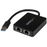 StarTech.com Adaptador Tarjeta de Red NIC Externa USB 3.0 2 Puertos Gigabit Ethernet RJ45 y Puerto USB
