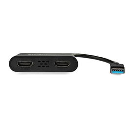 StarTech.com USB 3.0 to Dual HDMI Adapter, 1x 4K 30Hz & 1x 1080p, External Video & Graphics Card, USB Type-A to HDMI Dual Monitor Display Adapter Dongle, Supports Windows Only, Black - USB to Dual HDMI Adapter (USB32HD2) - Cable adaptador - Conforme 