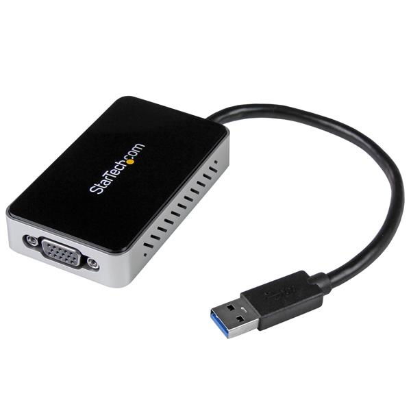 StarTech.com Adaptador de Vídeo Externo USB 3.0 a VGA con Hub USB 1 Puerto - Tarjeta Gráfica Cable - 1080p StarTech.com Adaptador de Vídeo Externo USB 3.0 a VGA con Hub USB 1 Puerto - Tarjeta Gráfica Cable - 1080p