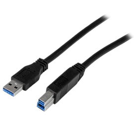StarTech.com Cable Certificado 2m USB 3.0 Super Speed USB B Macho a USB A Macho Adaptador para Impresora - Negro StarTech.com Cable Certificado 2m USB 3.0 Super Speed USB B Macho a USB A Macho Adaptador para Impresora - Negro