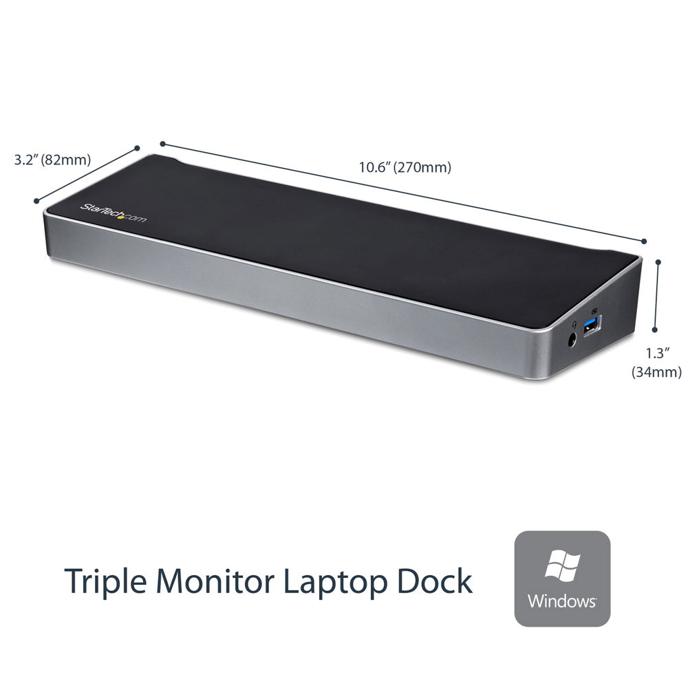 StarTech.com Docking Station USB 3.0 para Tres Monitores - 1x HDMI - 2x DisplayPort StarTech.com Docking Station USB 3.0 para Tres Monitores - 1x HDMI - 2x DisplayPort