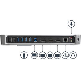 StarTech.com Docking Station USB 3.0 para Tres Monitores - 1x HDMI - 2x DisplayPort StarTech.com Docking Station USB 3.0 para Tres Monitores - 1x HDMI - 2x DisplayPort