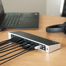StarTech.com Docking Station USB 3.0 para Tres Monitores - 1x HDMI - 2x DisplayPort StarTech.com Docking Station USB 3.0 para Tres Monitores - 1x HDMI - 2x DisplayPort