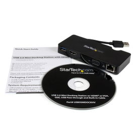 StarTech.com Replicador de Puertos USB 3.0 de Viajes con HDMI o VGA - Docking Station para Portátil