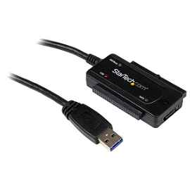 StarTech.com Adaptador Convertidor SATA IDE 2,5 3,5 a USB 3.0 Super Speed para Disco Duro HDD - Serial ATA USB A - Controlador de almacenamiento - ATA / SATA - USB 3.0 - negro - para P/N: PEXUSB3S42V, PEXUSB3S44V