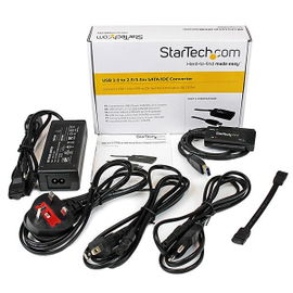 StarTech.com Adaptador Convertidor SATA IDE 2,5 3,5 a USB 3.0 Super Speed para Disco Duro HDD - Serial ATA USB A - Controlador de almacenamiento - ATA / SATA - USB 3.0 - negro - para P/N: PEXUSB3S42V, PEXUSB3S44V StarTech.com Adaptador Convertidor SATA IDE 2,5 3,5 a USB 3.0 Super Speed para Disco Duro HDD - Serial ATA USB A - Controlador de almacenamiento - ATA / SATA - USB 3.0 - negro - para P/N: PEXUSB3S42V, PEXUSB3S44V