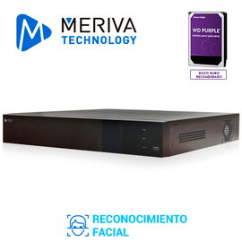 NVR FACE RECOGNITION / VIDEO INTELLIGENT / MERIVA TECHNOLOGY MAIN-1616 /  H.265 16 CH POE 8MP 4DD / HDMI 4K + VGA / ONVIF  P2P CLOUD N9000