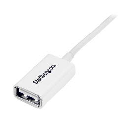 StarTech.com Cable de 1m de Extensión Alargador USB 2.0 - Macho a Hembra USB A - Extensor - Blanco