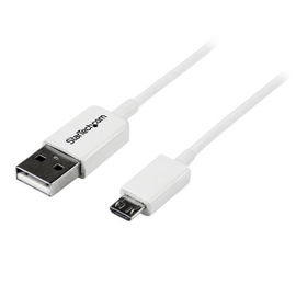 StarTech.com Cable Adaptador 2m USB A Macho a Micro USB B Macho para Teléfono Móvil Smartphone - Blanco StarTech.com Cable Adaptador 2m USB A Macho a Micro USB B Macho para Teléfono Móvil Smartphone - Blanco