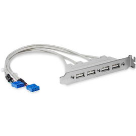 StarTech.com Cabezal Bracket de 4 puertos USB 2.0 con Conexión a Placa Base 2x IDC10 StarTech.com Cabezal Bracket de 4 puertos USB 2.0 con Conexión a Placa Base 2x IDC10