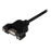 StarTech.com Cable Alargador de 30cm USB 2.0 para Montar Empotrar en Panel - Extensor Macho a Hembra USB A - Negro