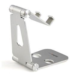 StarTech.com Base para Móvil y Tablet - Aluminio - Plegable - Soporte Ajustable para Tablet - Soporte Multidispositivo