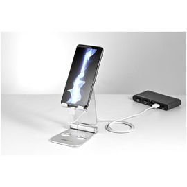 StarTech.com Base para Móvil y Tablet - Aluminio - Plegable - Soporte Ajustable para Tablet - Soporte Multidispositivo