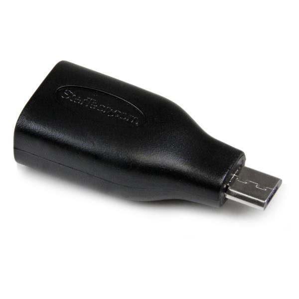 StarTech.com Adaptador Micro USB Macho a USB A Hembra OTG para Tablets Smartphones Moviles - Negro