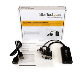 StarTech.com Adaptador Conversor VGA a HDMI con Audio USB y Alimentación - Cable Convertidor Móvil de HD15 a HDMI - 1080p - Vídeo conversor - VGA - HDMI - negro StarTech.com Adaptador Conversor VGA a HDMI con Audio USB y Alimentación - Cable Convertidor Móvil de HD15 a HDMI - 1080p - Vídeo conversor - VGA - HDMI - negro