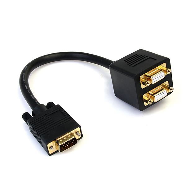StarTech.com Cable de 30cm Duplicador Divisor de Vídeo VGA de 2 puertos Salidas Compacto - Bifurcador StarTech.com Cable de 30cm Duplicador Divisor de Vídeo VGA de 2 puertos Salidas Compacto - Bifurcador
