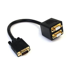 StarTech.com Cable de 30cm Duplicador Divisor de Vídeo VGA de 2 puertos Salidas Compacto - Bifurcador StarTech.com Cable de 30cm Duplicador Divisor de Vídeo VGA de 2 puertos Salidas Compacto - Bifurcador