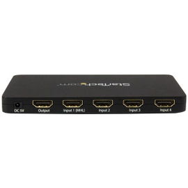 StarTech.com Switch Selector Automático HDMI de 4 Puertos con Chasís de Aluminio y MHL - Conmutador 4K 30Hz