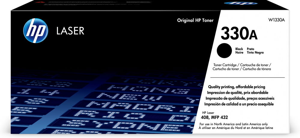 HP 330A - Negro - original - cartucho de tóner (W1330A) - para Laser 408dn, MFP 432fdn HP 330A - Negro - original - cartucho de tóner (W1330A) - para Laser 408dn, MFP 432fdn