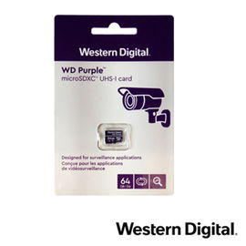 TARJETA MEMORIA MICRO SDXC WD 64GB WDD064G1P0A OPTIMIZADO PARA VIDEOVIGILANCIA ESPECIAL CÁMARAS IP