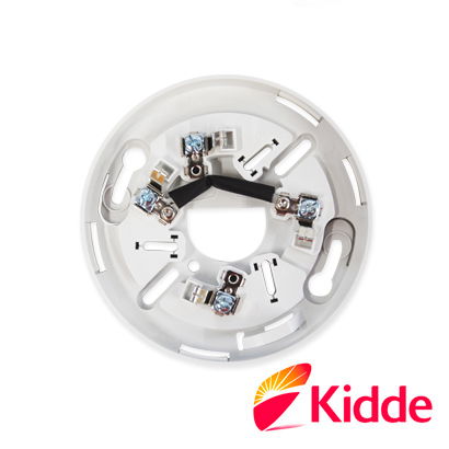 BASE ESTÁNDAR KIDDE KI-SB COMPATIBLE CON TODOS LOS DETECTORES DE LA SERIE KI, ESTE DISPOSITIVO PROPORCIONA TERMINALES DE CABLEADO PARA LA INTEGRACIÓN DEL DETECTOR A LOS PANELES DE LA SERIE VS DE KIDDE