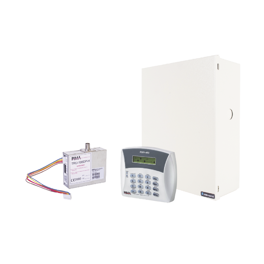 Kit de alarma de 6 zonas con teclado alfanumérico y radio de frecuencia media 470-500 MHz