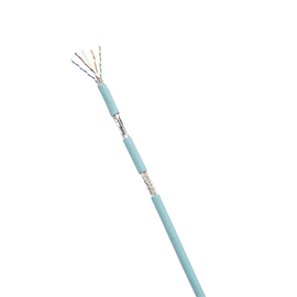 Bobina de Cable Blindado SF/UTP, Cat6A, Uso Industrial, Multifilar 24/7 (Flexible), Color Azul Cerceta, Bobina de 305m