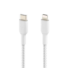 Belkin BoostCharge - Cable Lightning - 24 pin USB-C macho a Lightning macho - 1 m - blanco - suministro de potencia USB (18W)