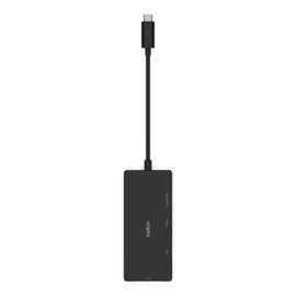 Belkin - Adaptador de vídeo - 24 pin USB-C macho a HD-15 (VGA), DVI-I, HDMI, DisplayPort hembra - negro - compatibilidad con 4K Belkin - Adaptador de vídeo - 24 pin USB-C macho a HD-15 (VGA), DVI-I, HDMI, DisplayPort hembra - negro - compatibilidad con 4K