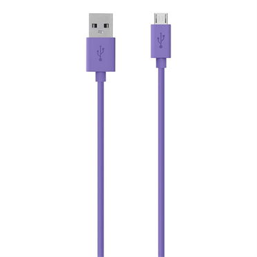 Belkin 1.2m, Micro-USB2.0-B/USB2.0-A cable USB 1,2 m Micro-USB B USB A Púrpura Belkin 1.2m, Micro-USB2.0-B/USB2.0-A cable USB 1,2 m Micro-USB B USB A Púrpura