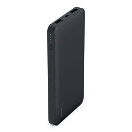 Belkin Pocket Power - Cargador portátil - 10000 mAh - 2.4 A - 2 conectores de salida (USB) - en el cable: Micro-USB - negro