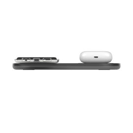 Belkin Dual Wireless Charging Pads - Base de carga inalámbrica + adaptador de corriente CA - 10 vatios - negro
