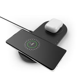 Belkin Dual Wireless Charging Pads - Base de carga inalámbrica + adaptador de corriente CA - 10 vatios - negro
