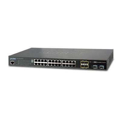 Switch de Acceso Stack Capa 2+ de 24 puertos + 4 compartidos TP/SFP + 2 Puertos 10G SFP+ Stack Switch de Acceso Stack Capa 2+ de 24 puertos + 4 compartidos TP/SFP + 2 Puertos 10G SFP+ Stack