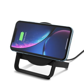 Belkin - Base de carga inalámbrica + adaptador de corriente CA - 10 vatios - negro