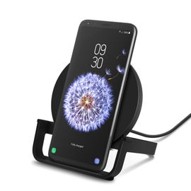 Belkin - Base de carga inalámbrica + adaptador de corriente CA - 10 vatios - negro